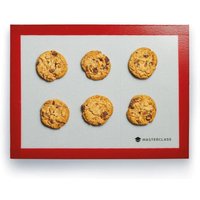 MasterClass Large Reusable Non-Stick Flexible Silicone Baking Mat, 40 x 33cm in Red | Size: 40 x 33 cm
