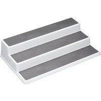 Copco Three Tier Cupboard Shelf Organiser, 38cm in White