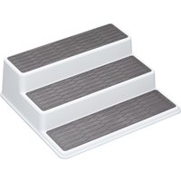 Copco Three Tier Cupboard Shelf Organiser, 25cm in White