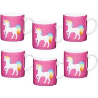 Set 6 Unicorn Espresso Cups Dark