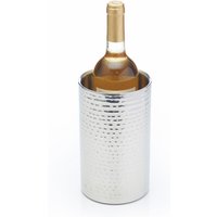 BarCraft Stainless Steel Hammered Wine Cooler in Silver