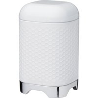 Lovello Canister with Textured Design & Secure Lid in Ice White Vintage