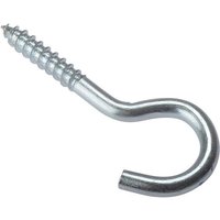 Forgefix Screw Hook Zp 80 X 12Ga Bag 10 in Silver