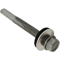Forgefix Techfast Roofing Sheet To Steel Hex Screw & Washer No.5 Tip 5.5 X 6 in Silver