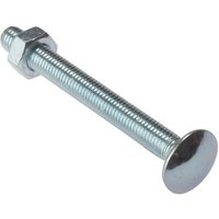 Forgefix Carriage Bolt & Nut Zp M10 X 130Mm Bag 10 in Silver