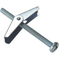 Forgefix Plasterboard Spring Toggle M6 X 50Mm Bag 10 in Silver
