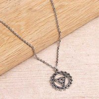 Myga Women's Chakra Necklace - Throat in Silver | Size: 17 inches