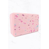 Myga Women's Foam Yoga Block - Terrazzo in Pink | Size: 10mm