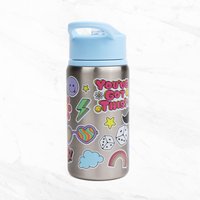 Myga Children's Animal Kingdom Metal Water Bottle in Light Blue | Size: 500ml
