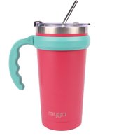 Insulated Cup Straw Flip Top Lid & Handle