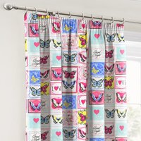Velosso Butterfly Maison Pencil Pleat Curtains | Size: 168 cm width x 183 cm drop