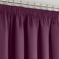 Velosso Manhattan Pencil Pleat Blackout Curtains in Plum | Size: 228 cm width x 228 cm drop