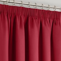 Velosso Manhattan Pencil Pleat Blackout Curtains in Red | Size: 165 cm width x 150 cm drop