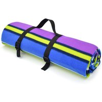 Waterproof Striped Design Outdoor Blanket Fleece Throw cm x 150 cm