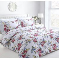 Velosso Vintage Floral Cotton Rich Printed Duvet Cover & Pillowcase Set | Size: Single