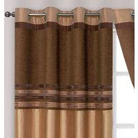Intimates Renatta Ready Made Eyelet Curtains in Beige | Size: 228 cm width x 183 cm drop