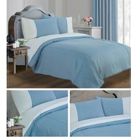Soft & Durable Striped Duvet Cover Set Pillowcases Double