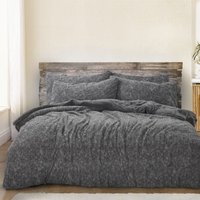 Teddy Marl Warm & Cosy Duvet Cover & Pillowcase Set Double