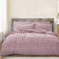 Teddy Marl Warm & Cosy Duvet Cover & Pillowcase Set Single