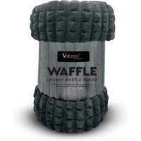 Thermal Plush Waffle Design Blanket Contemporary Embossed Fur Throw cm x 150 cm
