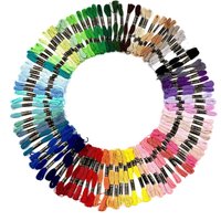 & FLOSS ASTD PK100 Thread Stranded Cotton All Shades 100 x 8m Skeins Trimits
