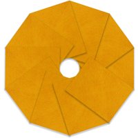 & FELT 23X30CM PK10 Felt Acrylic 30 x 23cm Gold 10 Pieces Trimits 23X30 cm