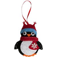 & FELT KIT PENGUIN Felt Decoration Kit Christmas Penguin Trimits
