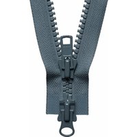 & TWO WAY O E ZIP 71CM Vislon Heavy Two Way Open End Zip 71cm Dark Grey YKK Blue