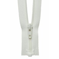 & Light Weight Open End Zip 25cm YKK Ivory