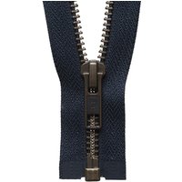 & STRONG O E ZIP 71CM Strong Metal Tooth Open End Zip 71cm Dark YKK Blue
