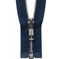 & N FREE O E ZIP 41CM Nickel Free Metal Open End Zip 41cm YKK Blue