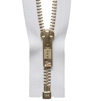 & BRASS O END ZIP 46CM Brass Metal Open End Zip 46cm or 18.11in YKK