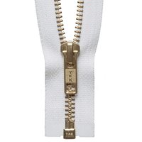 & BRASS O END ZIP 51CM Brass Metal Open End Zip 51cm YKK