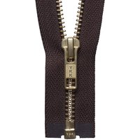 & BRASS O END ZIP 71CM Brass Metal Open End Zip 71cm YKK