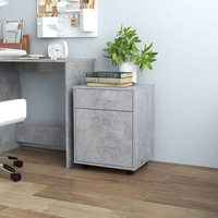 Berkfield Home Rolling Cabinet Concrete Grey 45x38x54 cm Engineered Wood | Size: 45 x 38 x 54 cm