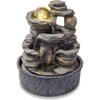 Valiant Water Fountain Feature | Indoor | Table Top | Calming | Mains Powered in Light Stone