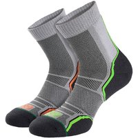 1000 Mile Men's 2 Pack Single Layer Trail Socks - Twin Pack in Grey | Size: 9-11