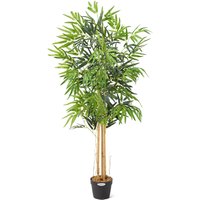 Christow Artificial Bamboo Plant Large Potted Home Office Decoration | Size: 5ft