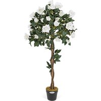 Artificial Rose Tree Potted Indoor Outdoor Wedding Flower Decoration 4ft