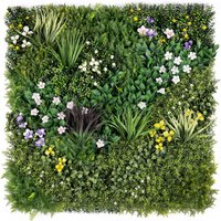 Christow Artificial Living Wall Panels Green Plant Flower Foliage Indoor Outdoor 1m x 1m