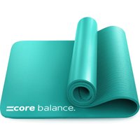Core Balance Yoga Pilates Mat 10mm Thick Foam Exercise Gym Fitness Carry Strap in Teal