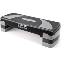 Core Balance Aerobic Stepper Platform Adjustable Exercise Step Board 3 Level in Grey