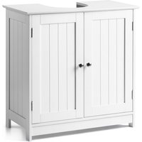Bathroom Under Sink Cabinet Wooden 2 Door Storage Cupboard Unit