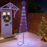 Maypole Christmas Tree Flashing LED Outdoor Decoration 1.4m 2.1m 2.5m