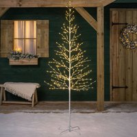 Christow White Birch Twig Tree Micro LED Christmas Decoration Indoor Outdoor 5ft 6ft 7ft