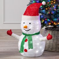 Christow Pop Up LED Christmas Decoration Light Up Snowman Battery Operated