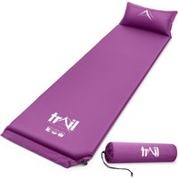 Single Camping Mat Inflatable Camp Roll Mattress Self Inflating Pillow