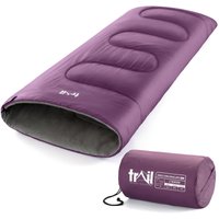Trail Outdoor Leisure Sleeping Bag 2 Season Mini Junior Envelope Outdoor Camping 200gsm in Purple