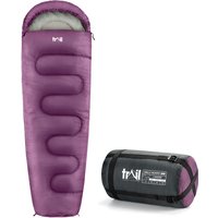 Trail Outdoor Leisure Mummy Sleeping Bag 3 Season Waterproof Adult Single Outdoor Camping Trail in Purple
