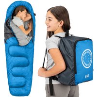 Sleeping Bag Mummy Hooded 3 Season Soft Warm 2 Way Zip